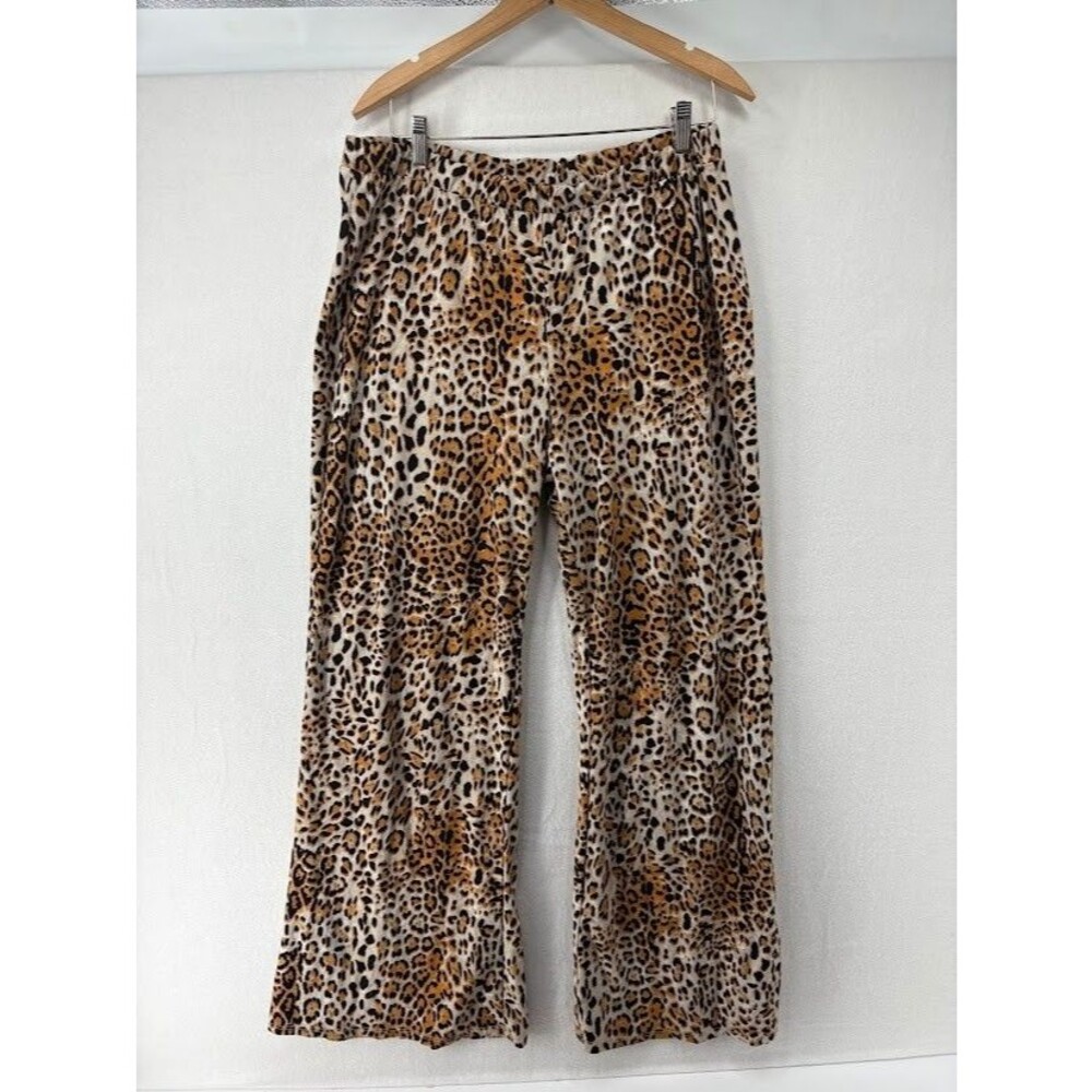 Women's Unbranded Animal Print Flare Leg Knit Pants Size L/XL Costume, Tiger